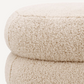 Pouf molletonné crème