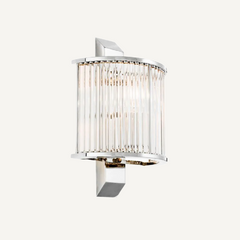 Silver Wall Sconce with Clear Glass Shade