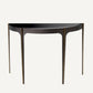 Console en bronze et verre noir